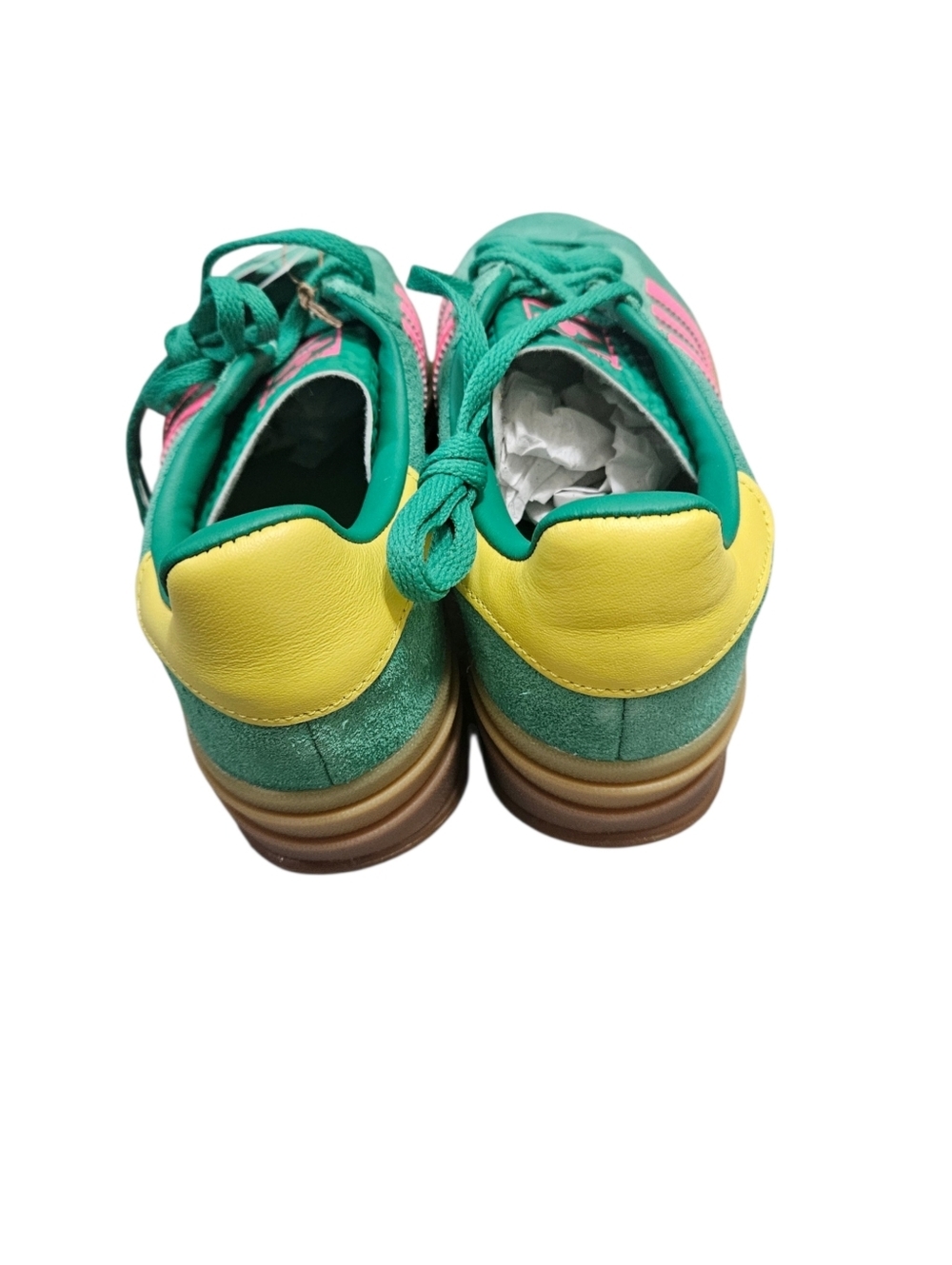 Adidas Gazelle Bold Platform Sneakers - Court Green/Pink Womens Size 8 NEW - Picture 4 of 8